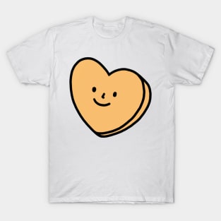 Yellow Heart with Face | Quirky Heart T-Shirt